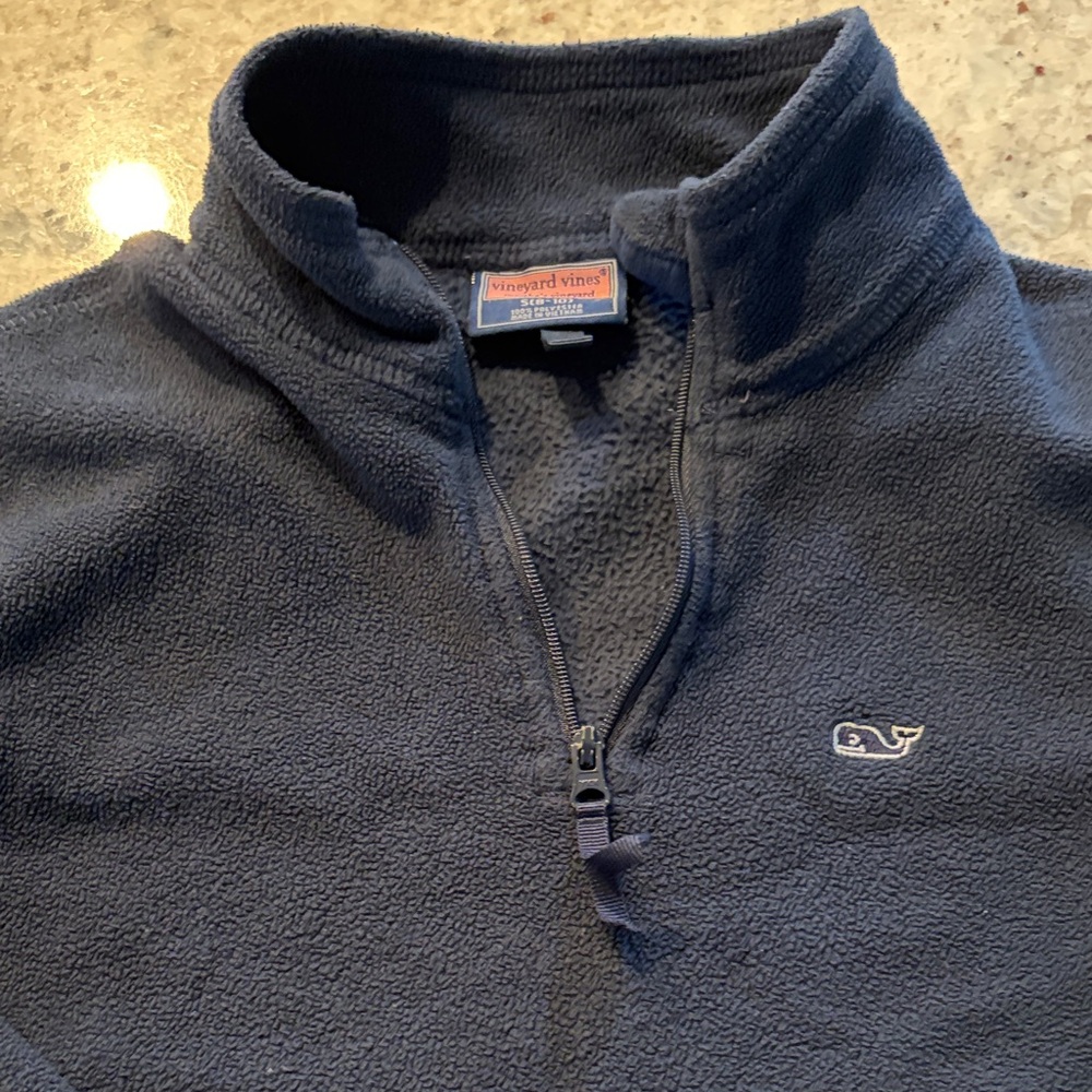 Vineyard Vines Boys Dark Blue Zip-Up Sweater